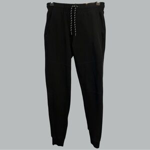 True Indigo Black Joggers with Elastic Cuffs and Tapered Fit Small